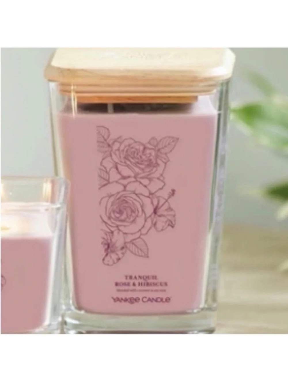 New Yankee Candle Well Living Tranquil Rose and Hibiscus Candle